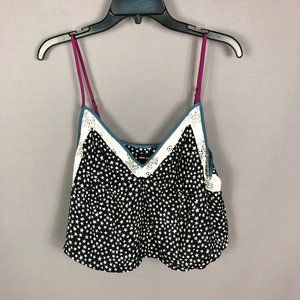 Room Service Stars and Lace Pajama Top Size Large